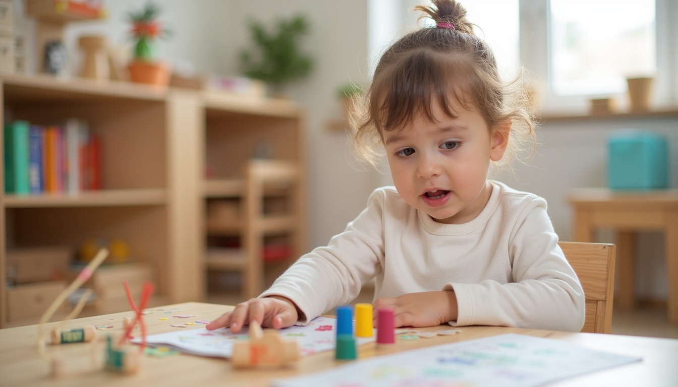 Copii fericiți într-o gradinita Montessori din Ploiești, explorând materiale educaționale specifice.